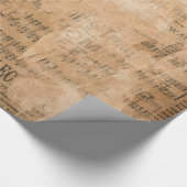 古い引き裂かれたヴィンテージ新聞2 ラッピングペーパー (角)