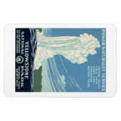 古い忠実なイエローストーン·パーク·ヴィンテージのポスター マグネット (横)