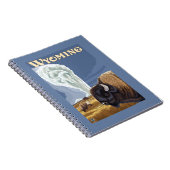 古い忠実なヴィンテージ旅行ポスターのバッファロー ノートブック (右側)