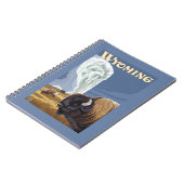 古い忠実なヴィンテージ旅行ポスターのバッファロー ノートブック (左側)