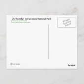 古い忠実な間欠泉 – はがき (裏面)