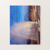 古い忠実な黄石。 ジグソーパズル (縦)