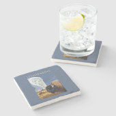 古い忠実のYellowstoneBison ストーンコースター (横)