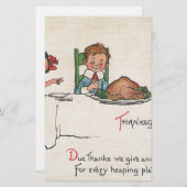 古い感謝ファッションドの気持ち 便箋 (正面/裏面)