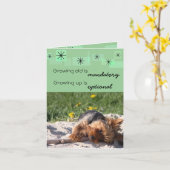 古い成長は必須である成長はオプションである カード (黄色い花)