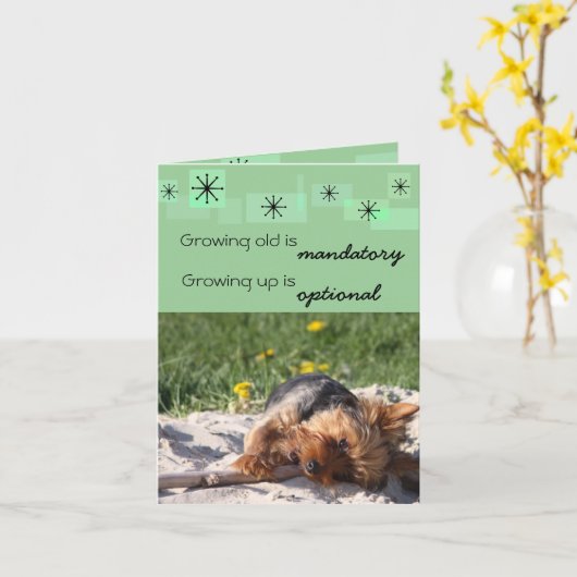 古い成長は必須である成長はオプションである カード (黄色い花)