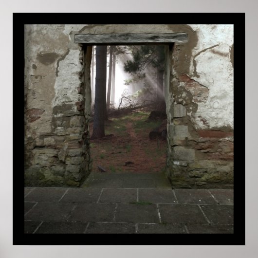 古い戸口からヴィンテージ園 ポスター (正面)