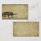 古い手押し車のきちんとした名刺 名刺 (正面/裏面)