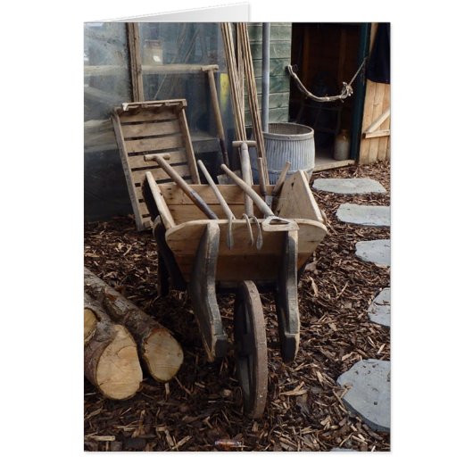 古い手押し車1940のカード (正面)