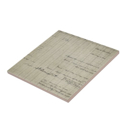 古い手書きの元帳 タイル (側面)