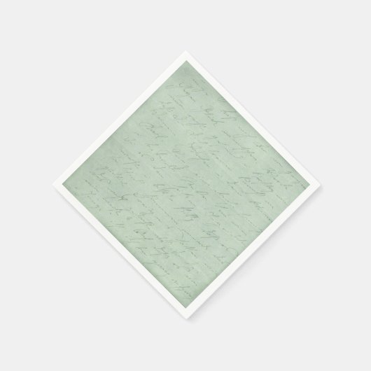 古い手書きラブレターの色あせたアンティークスクリプト スタンダードカクテルナプキン (角)