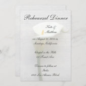 古い手書きリハーサルのディナーにカルラリリー 招待状 (正面/裏面)