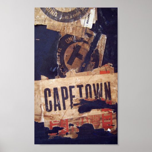 古い手荷物のシール ポスター (正面)