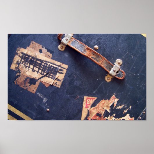 古い手荷物のシール ポスター (正面)