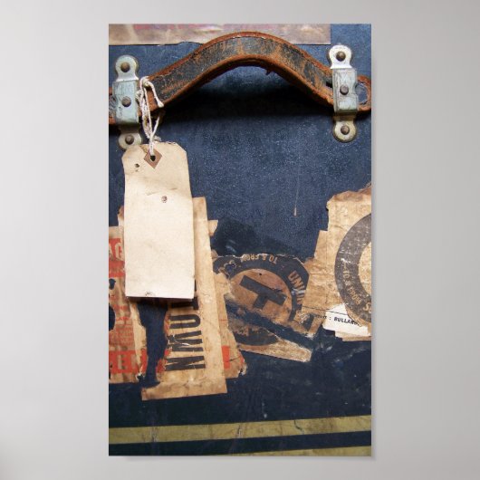 古い手荷物のシール ポスター (正面)