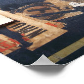 古い手荷物のシール ポスター (角)