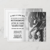 古い拍車での退職発表 (正面/裏面)