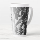 古い拍車での退職発表 カフェラテマグ (右アングル)