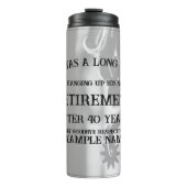 古い拍車での退職発表 タンブラー (正面)