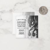 古い拍車での退職発表 ノートカード (正面/裏面インサイチュ)