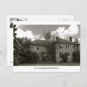 古い捨て校舎建物はがき ポストカード (正面/裏面)