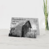 古い掘っ建て小屋の新しい家 カード (正面)