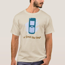古い携帯おもしろいTシャツ