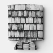 古い擦り切れた木製板壁 缶クーラー (裏面)