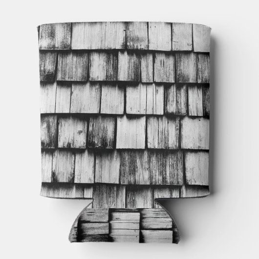 古い擦り切れた木製板壁 缶クーラー (裏面)