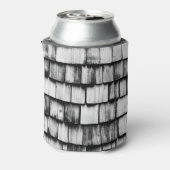 古い擦り切れた木製板壁 缶クーラー (缶裏面)