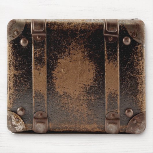 古い擦り切れた革荷物 マウスパッド (正面)