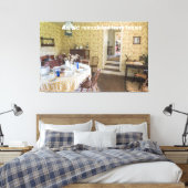 古い改築された農家 キャンバスプリント (インサイチュ (寝室))