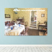 古い改築された農家 キャンバスプリント (インサイチュ (ウッドフロア))