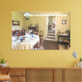 古い改築された農家 キャンバスプリント (インサイチュ (リビング))