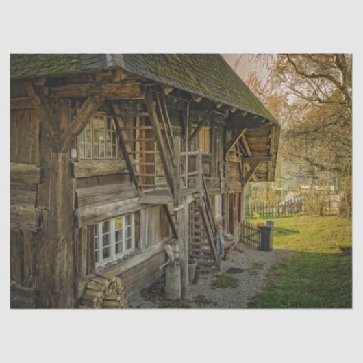 古い放棄されたホームデコページティッシュペーパー 薄葉紙 (正面)