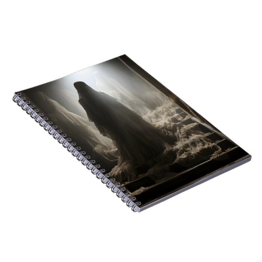 古い放棄された家の怖い幽霊の階段 ノートブック (右側)