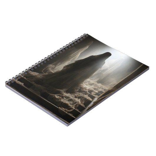 古い放棄された家の怖い幽霊の階段 ノートブック (左側)