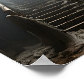 古い放棄された家不気味の幽霊が階段に ポスター (角)