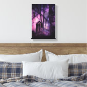古い放棄された教会、紫の輝き キャンバスプリント (インサイチュ (寝室))