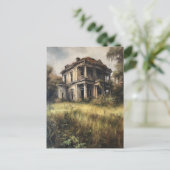 古い放棄された農村住宅 ポストカード (スタンド正面)