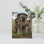 古い放棄された農村住宅 ポストカード (スタンド正面)