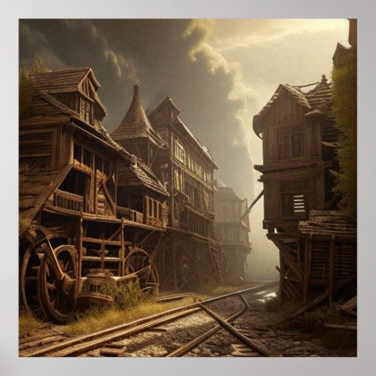 古い放棄された鉄道公園は美しい ポスター (正面)