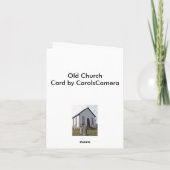 古い教会のノートカード カード (裏面)