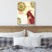 古い文字と（鳥）ショウジョウコウカンチョウの照合 キャンバスプリント (インサイチュ (寝室))