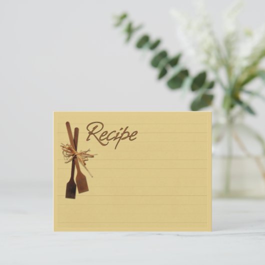 古い料理レシピカードはがき ポストカード (スタンド正面)