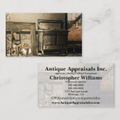 古い断念された時代物の家具 名刺 (正面/裏面)