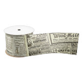 古い新聞の構成 サテンリボン (リール)