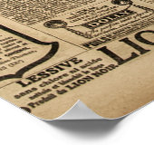 古い新聞：ヴィンテージ紙背景。 ポスター (角)