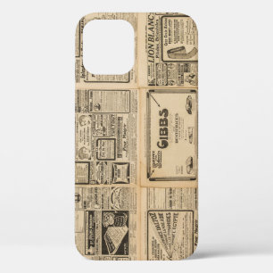 古い新聞:ヴィンテージ紙背景。 iPhone 12ケース