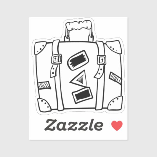 古い旅ファッションド行の良いストラップ付きスーツケース シール (シート)